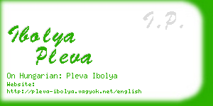 ibolya pleva business card